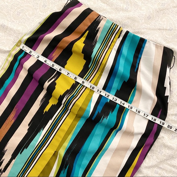 Worthington retro striped color-block business casual pencil skirt - Picture 7 of 8